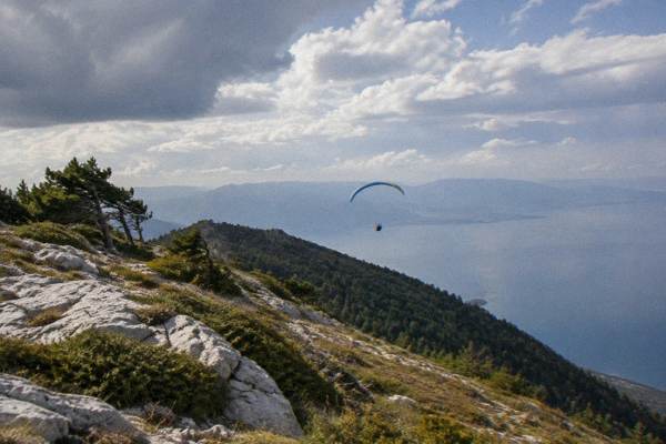 Paragliding above Ohrid