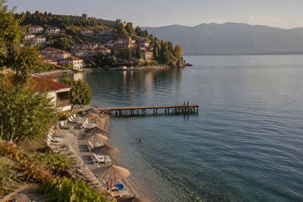 City beach on Lake Ohrid