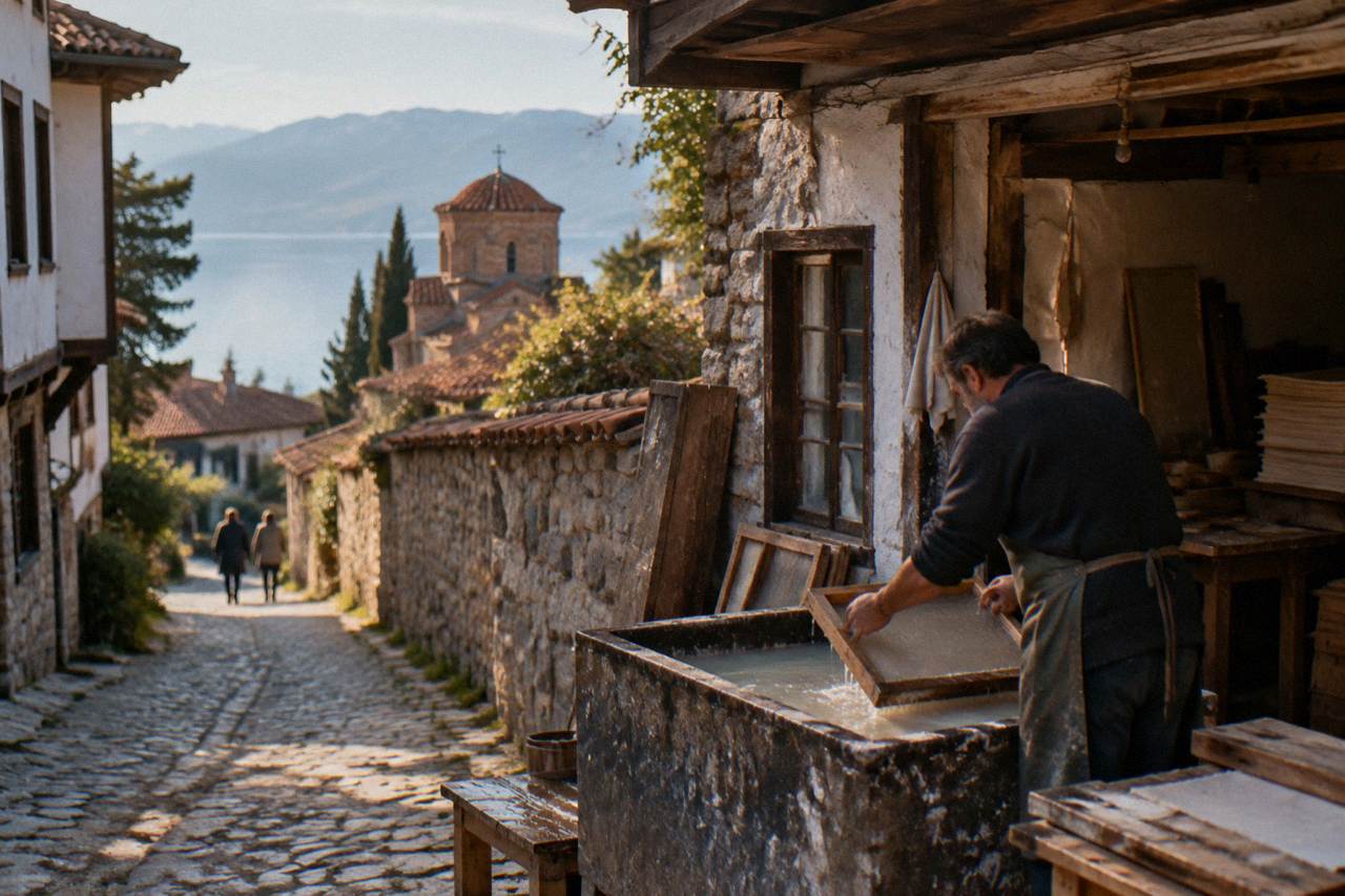 Paper museum facade, Ohrid