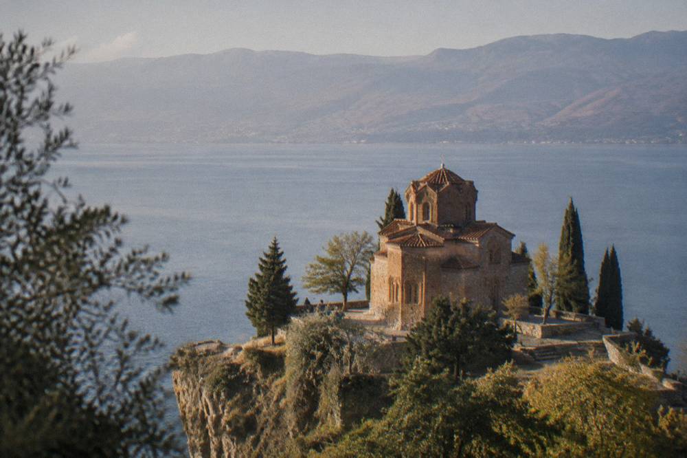 Cliffside Church of St John at Kaneo above Lake Ohrid
